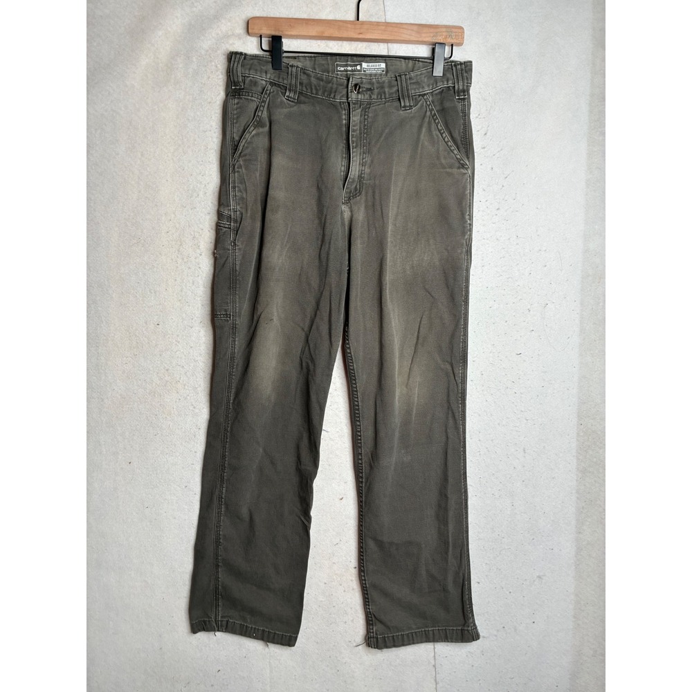 Carhartt Rugged Flex Relaxed Fit Canvas Double Front Utility Work Pants BN2291-M